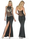 IMAGE OF Sexy Sheer Sequin Gown - SMALL