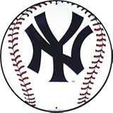 new york yankees 12" circlular metal sign