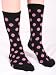 Apparel : Socks Crew Polka Dot Print Wool Cashmere Blend 5 Color Choices Great Gift Idea