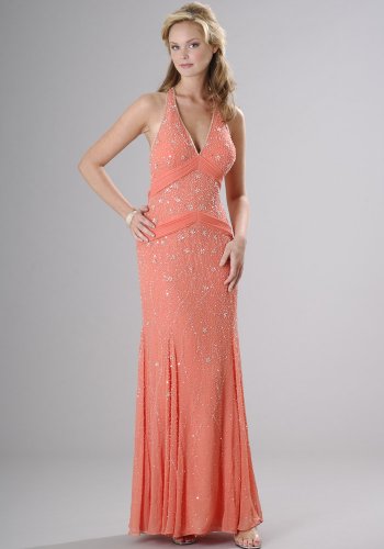 Formal Evening Gown. Beaded Dress for Prom, Party Dress by Sean Collection (50182) Mandarin