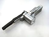 エアーベルトサンダー 10mm 替ベルト付き バリ取り 角度調整機能付き 板金塗装工具　【安心60日保証付き】
