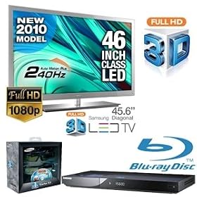 Samsung UN46C9000 3D LED TV, BDC6900 3D Blu-ray Player & SSGP2100T 3D StarterKit