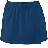 skorts for juniors-Augusta Sportswear ladies junior fit jersey skort - NAVY - X-Large