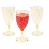 Gold Glitter Wine Glasses (1 dz)