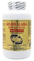 Golden Alaska Deep Sea Omega-3-6-9 Fish Oil 1000mg 300 Softgels