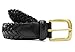 Toneka 796-BLK Men’s Woven Cowhide Full grain Braided Leather Dress Belt with Brass Buckle