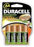 Duracell Rechargeable NiMH AA Batteries Pre Charged 4-Pack