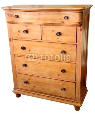 Wallmonkeys Peel and Stick Wall Decals - Pine Chest of Drawers - 36