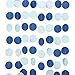 WEVEN Blue Paper Garland Circle Dots Party Garland Streamer Backdrop Hanging Decorations, 2.5