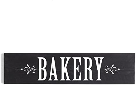 Bakery Kitchen Sign Wood Handmade Wood Sign for the Kitchen Rustic Kitchen Decor Kitchen Wall hanging Sign Kitchen Frame Art, Black and White, 22x6 Inches