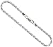 Sterling Silver 1/8 inch ( 3.3 mm ) Italian Diamond Cut rope Chain 18 inch Necklace