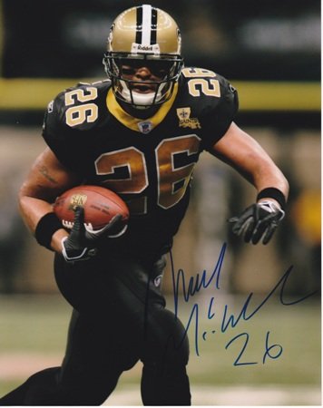 Duece McAllister Autographed New Orleans Saints 8x10 Photo - Super Bowl XLIV Champion