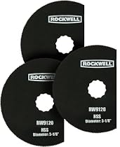 Rockwell RW9120.3 Sonicrafter 3-1/8-Inch HSS Segment Sawblade, 3-Piece