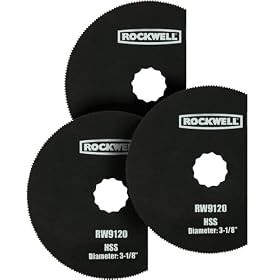 Rockwell RW9120.3 Sonicrafter 3-1/8-Inch HSS Segment Sawblade, 3-Piece
