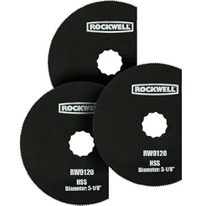 Rockwell RW9120.3 Sonicrafter 3-1 8-Inch HSS Segment Sawblade, 3-Piece by Rockwell