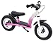 bike*star 25.4cm (10 Inch) Kids Learner Balance Beginner Run Bike Classic - Pink & White