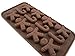 Gingerbread and Candy Cane Holiday Christmas Brown Silicone Non-stick, Flexible Chocolate Mold Pan