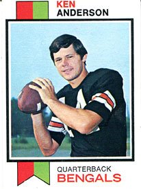 Ken Anderson Unsigned 1973 Topps Card
