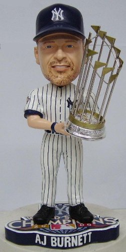 MLB New York Yankees A.J. Burnett #34 2009 World Series Champions Bobble Head