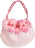 Blue Pearl Girls 2-6X Mesh Purse With Satin Cord Handles and Flowers