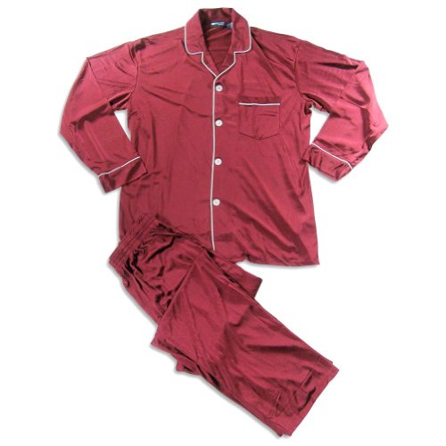 Claiborne   Mens Long Sleeve Pajamas, Burgundy