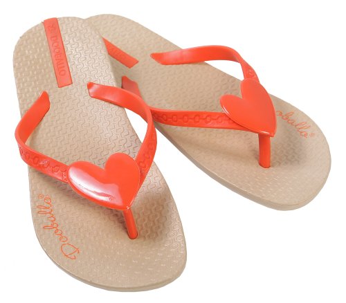 DOOBALLO Women's thong flip flop Heart