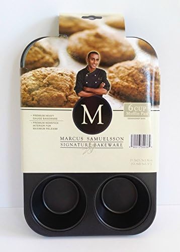 Celebrity Chef Marcus Samuelsson Signature Bakeware 6 Cup Muffin Pan Baking Mold by Marcus Samuelsson