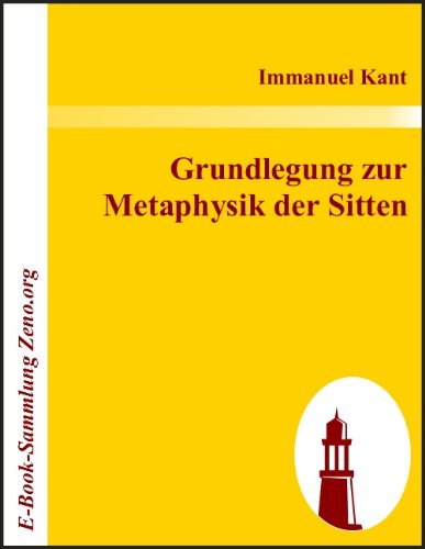 Buch - Cover Grundlegung zur Metaphysik der Sitten - Immanuel Kant - Contumax GmbH & Co. KG