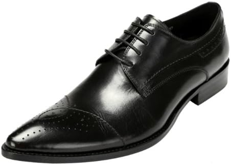 KLUOT Mens Elegant Business Formal Party Lace Up Cow Leather Shoes