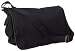 Pigment-Dyed Raw-Edge Messenger Bag, Black