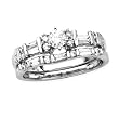 14K White Gold 3/4 ct. Diamond Bridal Engagement Set