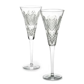 Wateford Crystal Wedding Heirloom Flute Pair