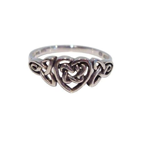 Sterling Silver Celtic Knot Triquetra Heart Ring Wiccan Pagan Jewelry Size 4-15 (4,5,6,7,8,9,10,11,12,13,14,15)