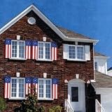 Patriotic Colonial Shutter Covers by Arkansas Flag and Banner