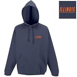 Illinois Fighting Illini NCAA Goalie Pullover Hooded Sweatshirt (Navy)
