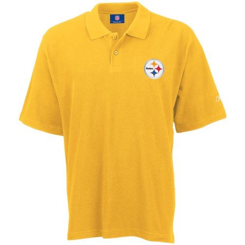 Reebok Pittsburgh Steelers Gold Pique Polo (X-Large)