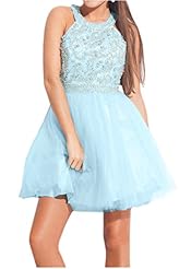 Short  Homecoming Dress/Prom Dress  With Rhinestones