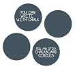 Wallcandy Arts Big Black Chalkboard Circles With Chalk - 1 Kit