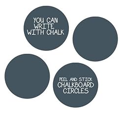 Wallcandy Arts Big Black Chalkboard Circles With Chalk - 1 Kit