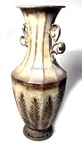 Metal Planter Pot Vase Decor Urn Shaped Antique Finish
