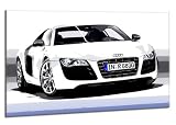 Audi R8 V10 Boxed Canvas Art Print - Framed Ready to Hang (40in x 24in)