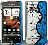 Blue Vines Hard Snap On Case Cover Faceplate Protector for HTC Droid Incred ....