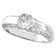 14K White Gold Diamond Engagement Ring - 1.00 Ct.