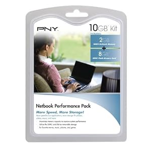 PNY Netbook Performance Pack - 8 GB Class 4 SDHC Flash Memory Card & 2 GB DDR2 Notebook Memory Module P-NB-SD8DDR2G-FS
