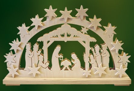 Santa in Forest German Christmas Arch