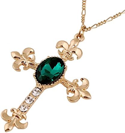 Clara Jewel New Womens Fashion Double Chain Chrome Hearts Cross Pendant Necklace Choker Necklaces