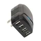 Scosche reVIVE Quad 4-Port USB Home Charger for iPhone/iPod/Blackberry/MP3 Players (Black)