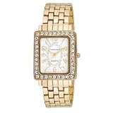 Vernier Womens VNR11009 Rectangular Crystal Bezel B