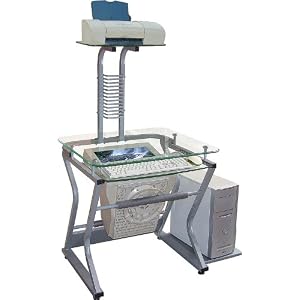 Sub-Surface Computer Desk with Pullout Keyboard Tray [HR-RS-83006-GG]