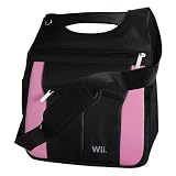 Messenger Bag for Nintendo Wii - Black/ Pink